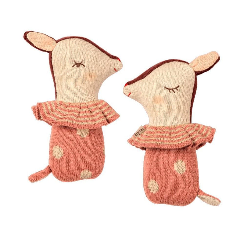 Maileg Bambi Rattle Rose - Studio Play