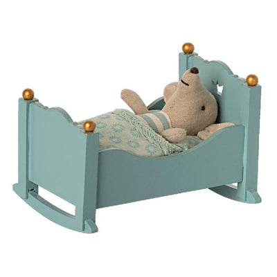 Maileg Cradle Baby Mouse Blue - Studio Play