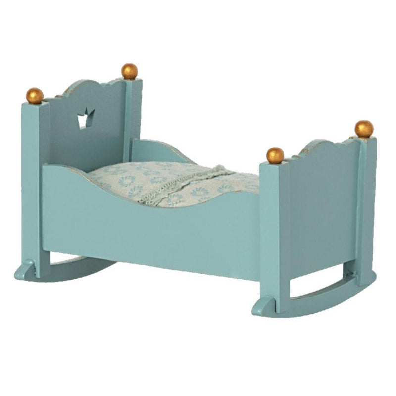 Maileg Cradle Baby Mouse Blue - Studio Play