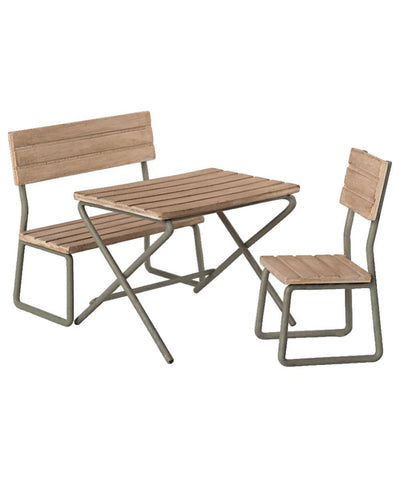 Maileg Garden Set, Table With Chair And Bench Large