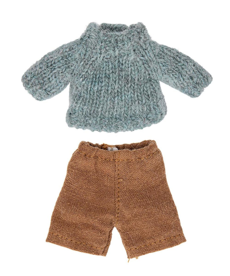 Maileg Knitted Sweater And Pants For Big Brother Mouse