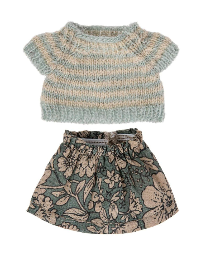 Maileg Knitted Sweater And Skirt For Big Sister Mouse