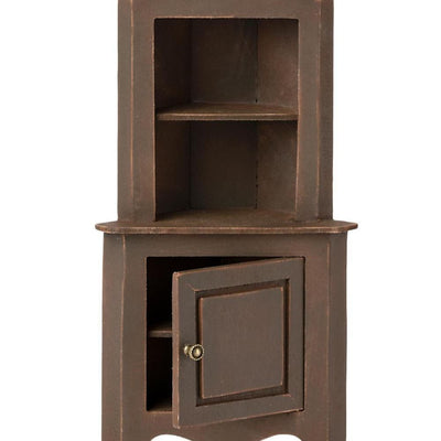 Maileg Miniature Corner Cabinet Brown - Studio Play