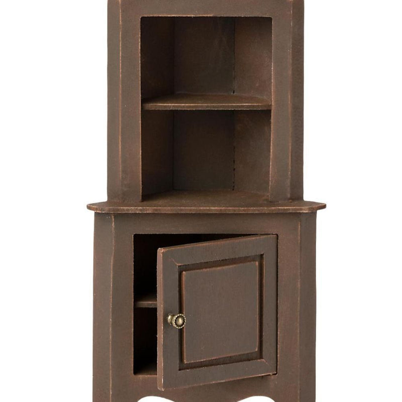 Maileg Miniature Corner Cabinet Brown - Studio Play