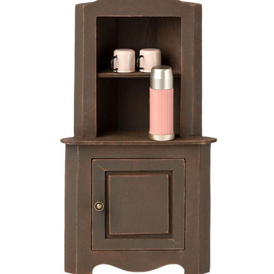 Maileg Miniature Corner Cabinet Brown - Studio Play
