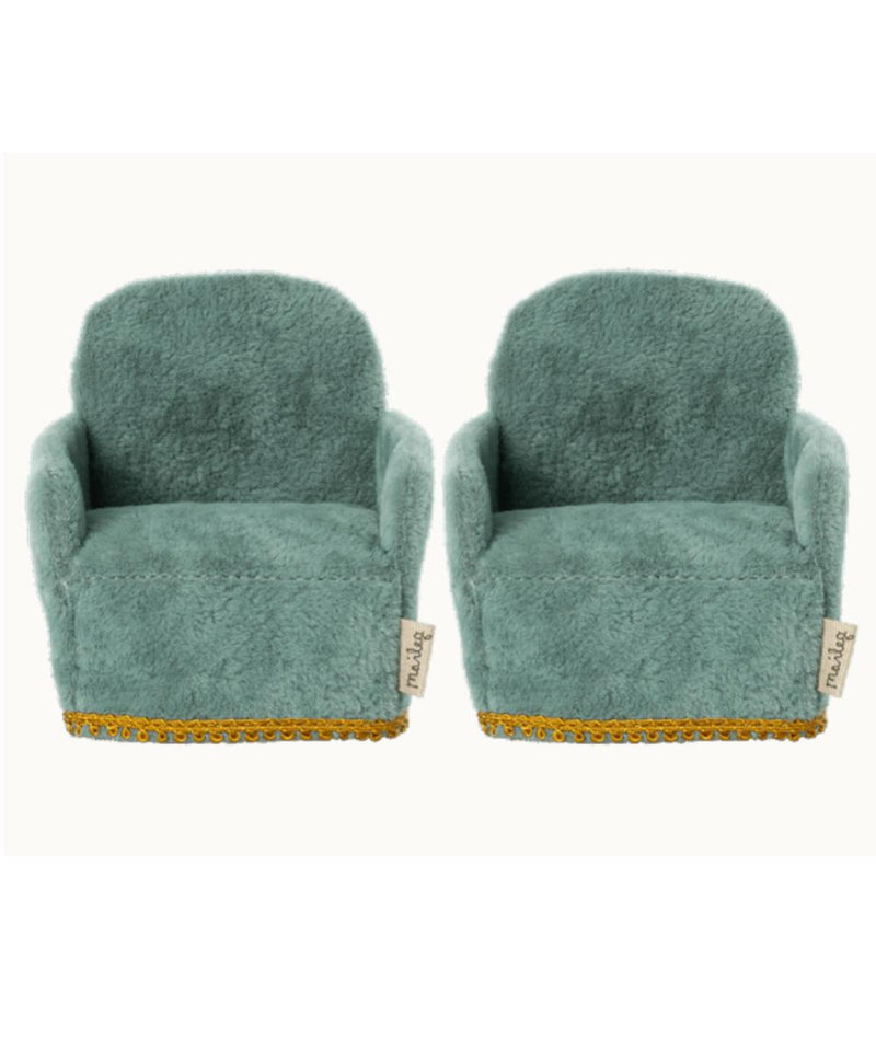 Maileg Mouse Blue Chair Set of 2