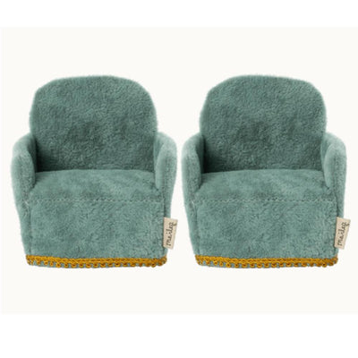 Maileg Mouse Blue Chair Set of 2 - Studio Play
