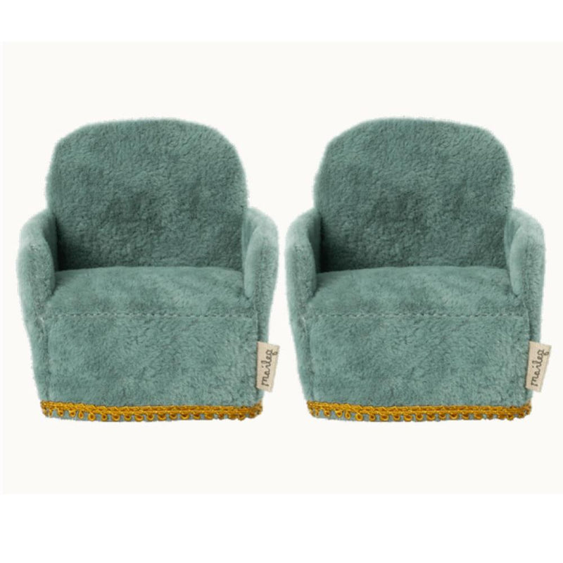 Maileg Mouse Blue Chair Set of 2 - Studio Play