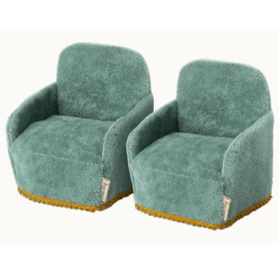 Maileg Mouse Blue Chair Set of 2 - Studio Play