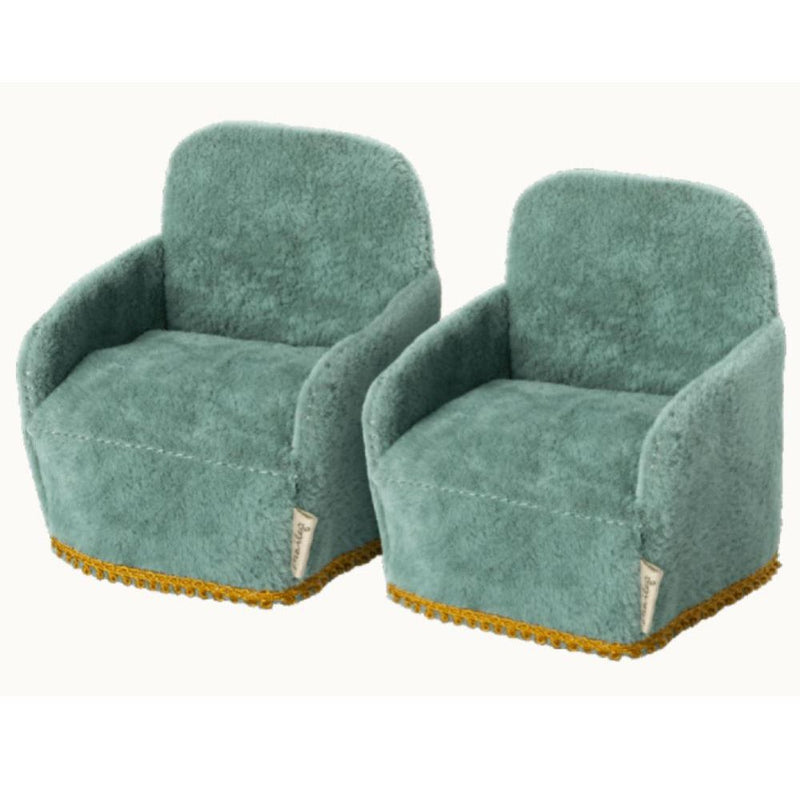 Maileg Mouse Blue Chair Set of 2 - Studio Play