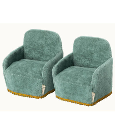 Maileg Mouse Blue Chair Set of 2