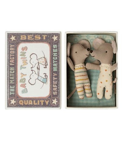 Maileg Mouse In A Box Baby Twins 2
