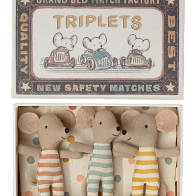 Maileg Mouse In A Box Triplets Zonder Tutje - Studio Play