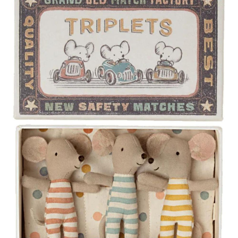 Maileg Mouse In A Box Triplets Zonder Tutje - Studio Play