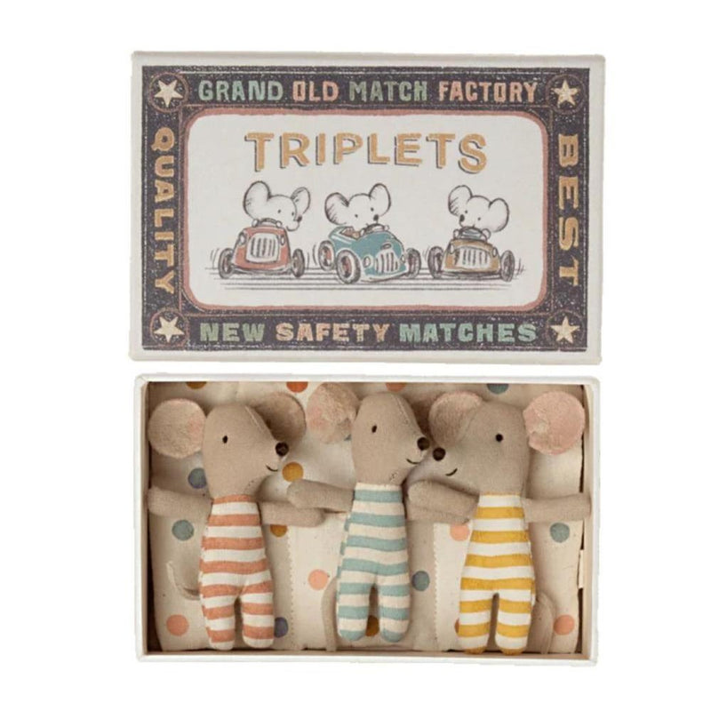 Maileg Mouse In A Box Triplets Zonder Tutje - Studio Play