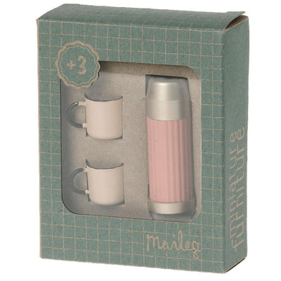 Maileg Thermos And Cups Soft Coral - Studio Play