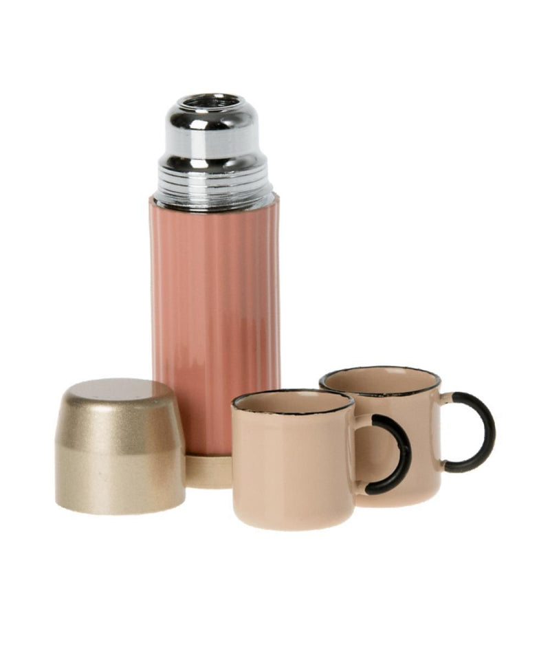 Maileg Thermos And Cups Soft Coral