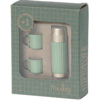 Maileg Thermos And Cups Soft Mint - Studio Play
