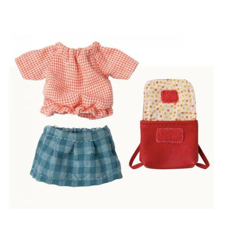 Maileg Tricycle Mouse Big Sister With Bag Red - Studio Play