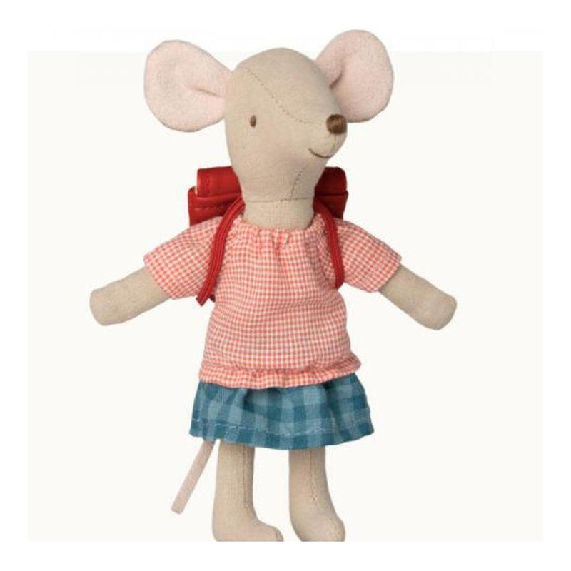Maileg Tricycle Mouse Big Sister With Bag Red - Studio Play