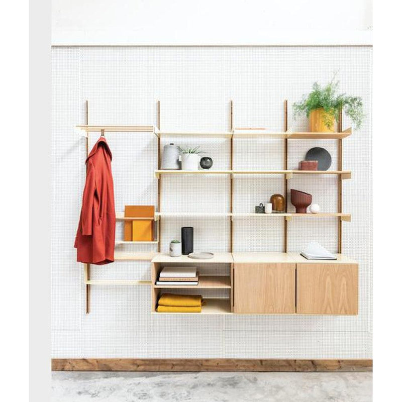 Modul - Clothing Rack 45 American Walnut Light Ivory - Studio Play