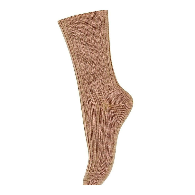 Mp Denmark Bee Socks Wool Pecan Pie 34 - Studio Play