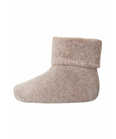 Mp Denmark Cotton Baby Socks Light Brown Melange 489
