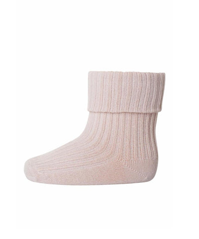 Mp Denmark Cotton Rib Baby Socks Rose Dust 853