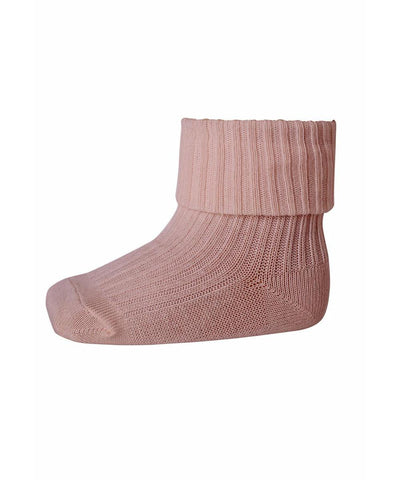 Mp Denmark Cotton Rib Baby Socks Rose Grey 870
