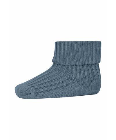 Mp Denmark Cotton Rib Baby Socks Stormy Sea 109