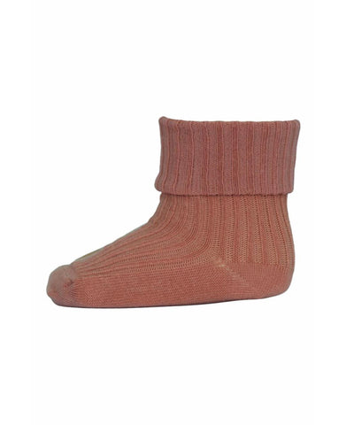 Mp Denmark Cotton Rib Baby/Kids Socks 2315 Copper Brown