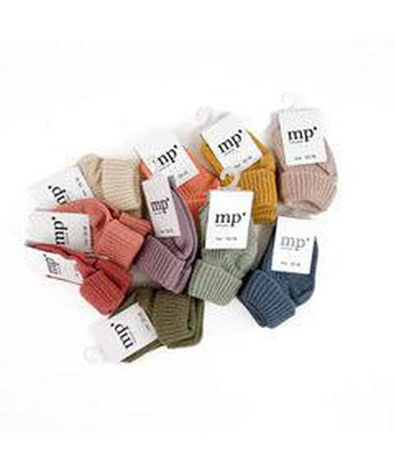 Mp Denmark Cotton Rib Baby/Kids Socks 489 Light Brown Melange