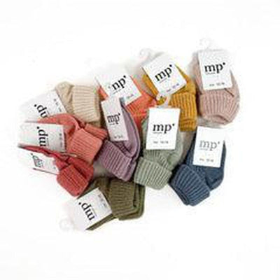 Mp Denmark Cotton Rib Baby/Kids Socks 489 Light Brown Melange - Studio Play