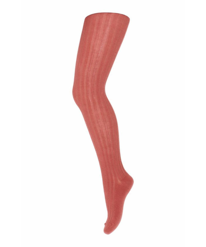 Mp Denmark Cotton Rib Tights Canyon Rose