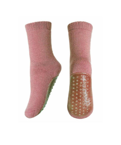 Mp Denmark Cotton Socks Anti-slip Rose Grey 870
