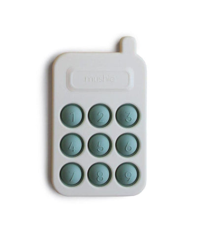 Mushie Press Toy Cellphone Cambridge Blue