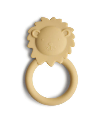 Mushie Teether Lion Soft Yellow