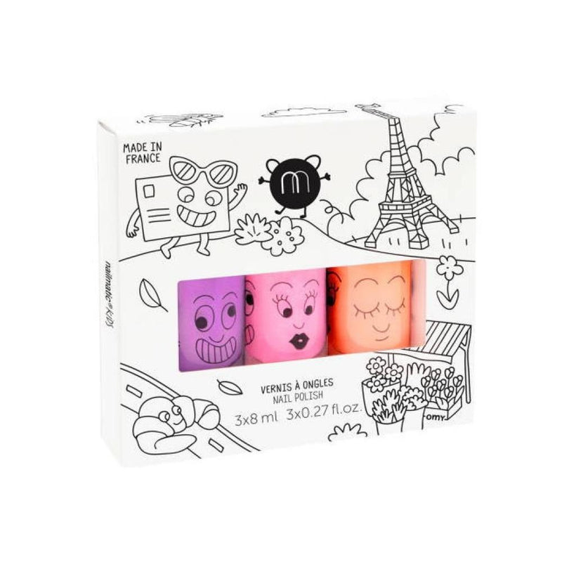 Nailmatic Water Based Nail Polish Set Paris (Kids) - Studio Play