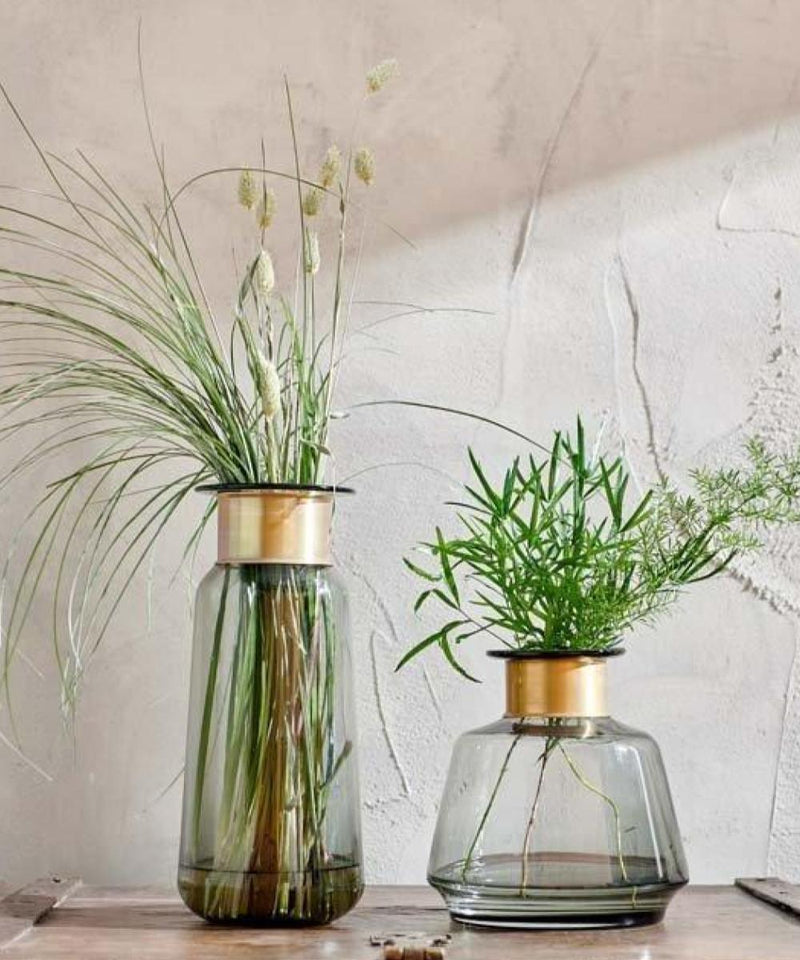 Nkuku Miza Glass Vase Green Large