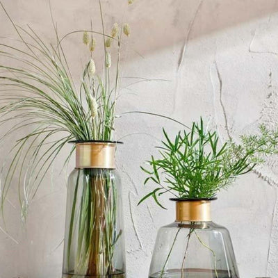 Nkuku Miza Glass Vase Green Large - Studio Play