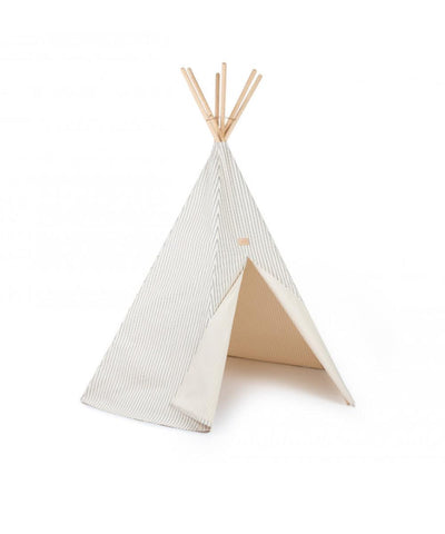 Nobodinoz Arizona Tipi Blue Thin Stripes/Natural