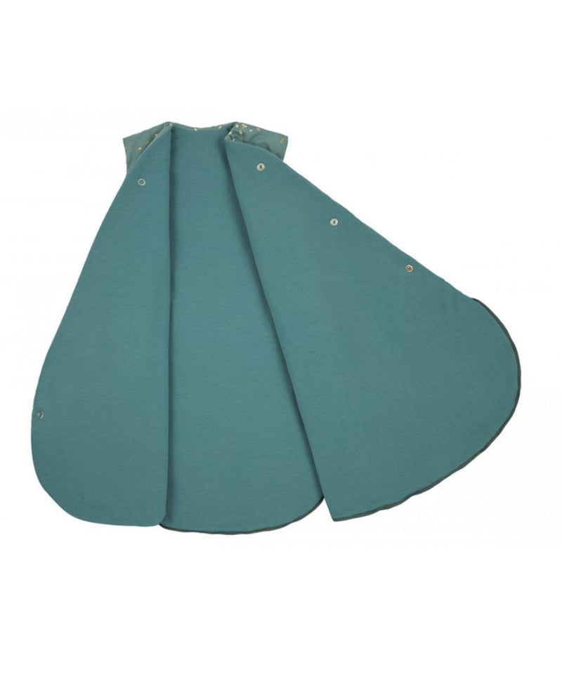 Nobodinoz Snowy Warm Sleeping Bag Gold Confetti/Magic Green