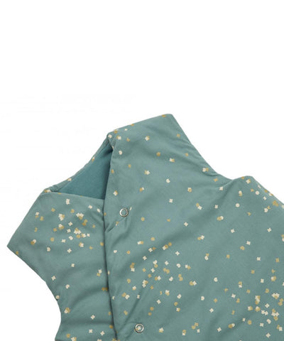 Nobodinoz Snowy Warm Sleeping Bag Gold Confetti/Magic Green