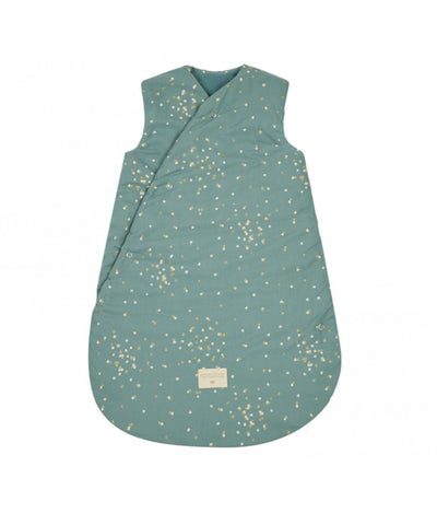 Nobodinoz Snowy Warm Sleeping Bag Gold Confetti/Magic Green