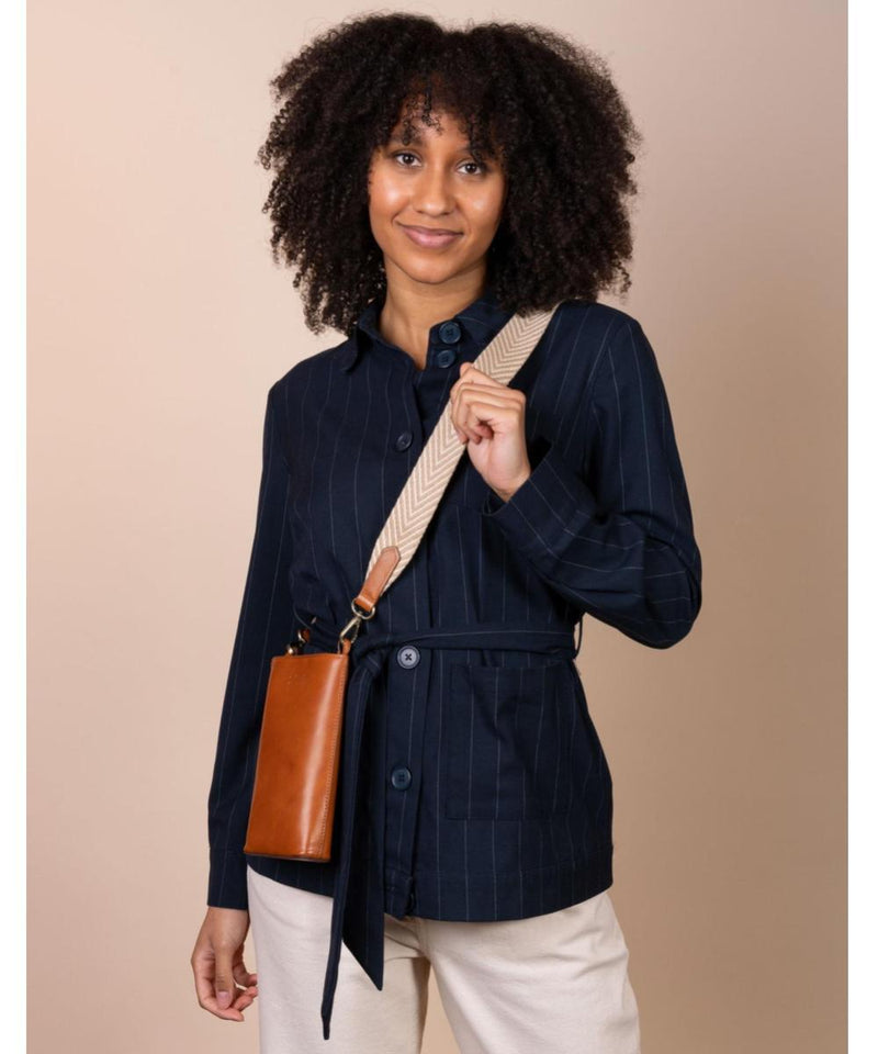 O My Bag Charlie Phone Bag Cognac Classic Leather