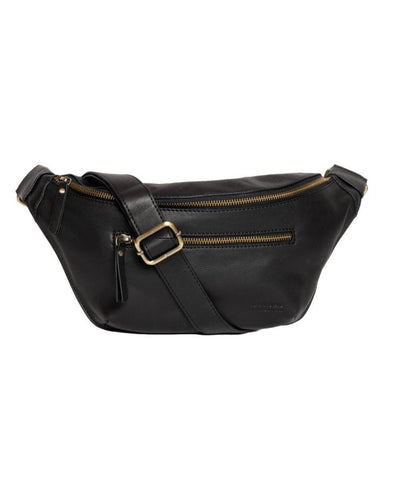 O My Bag Drew Bum Bag Black Soft Grain Leather