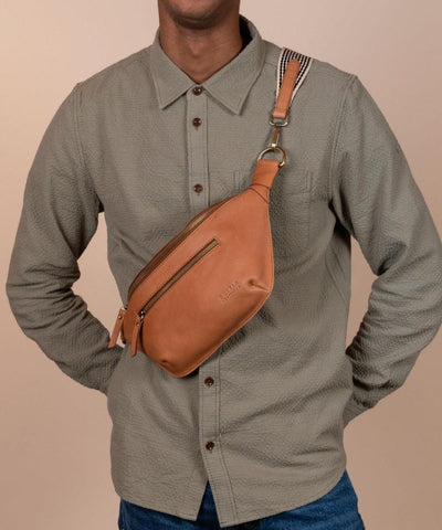 O My Bag Drew Bum Bag Wild Oak Soft Grain Leather