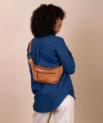 O My Bag Drew Bum Bag Wild Oak Soft Grain Leather