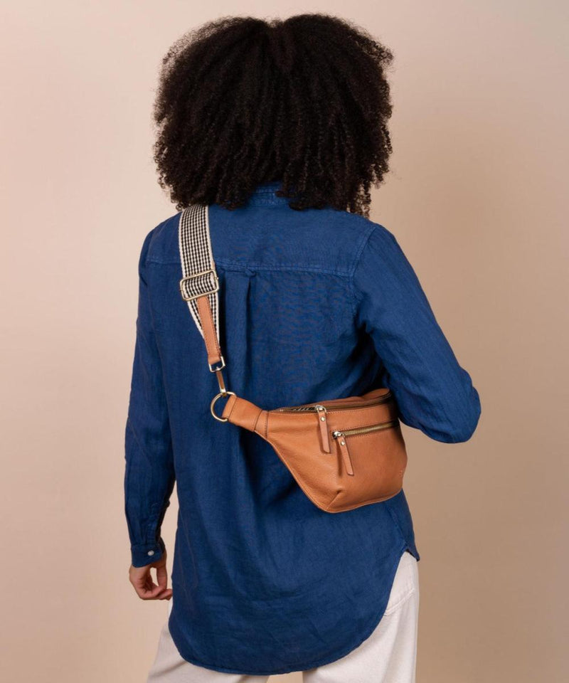 O My Bag Drew Bum Bag Wild Oak Soft Grain Leather