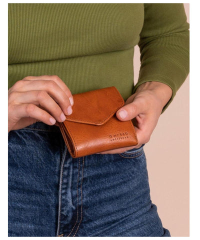 O My Bag Georgie's Wallet Cognac Stromboli Leather